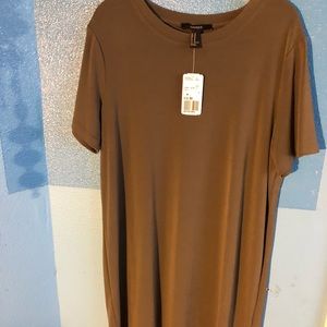 New olive t shirt dress